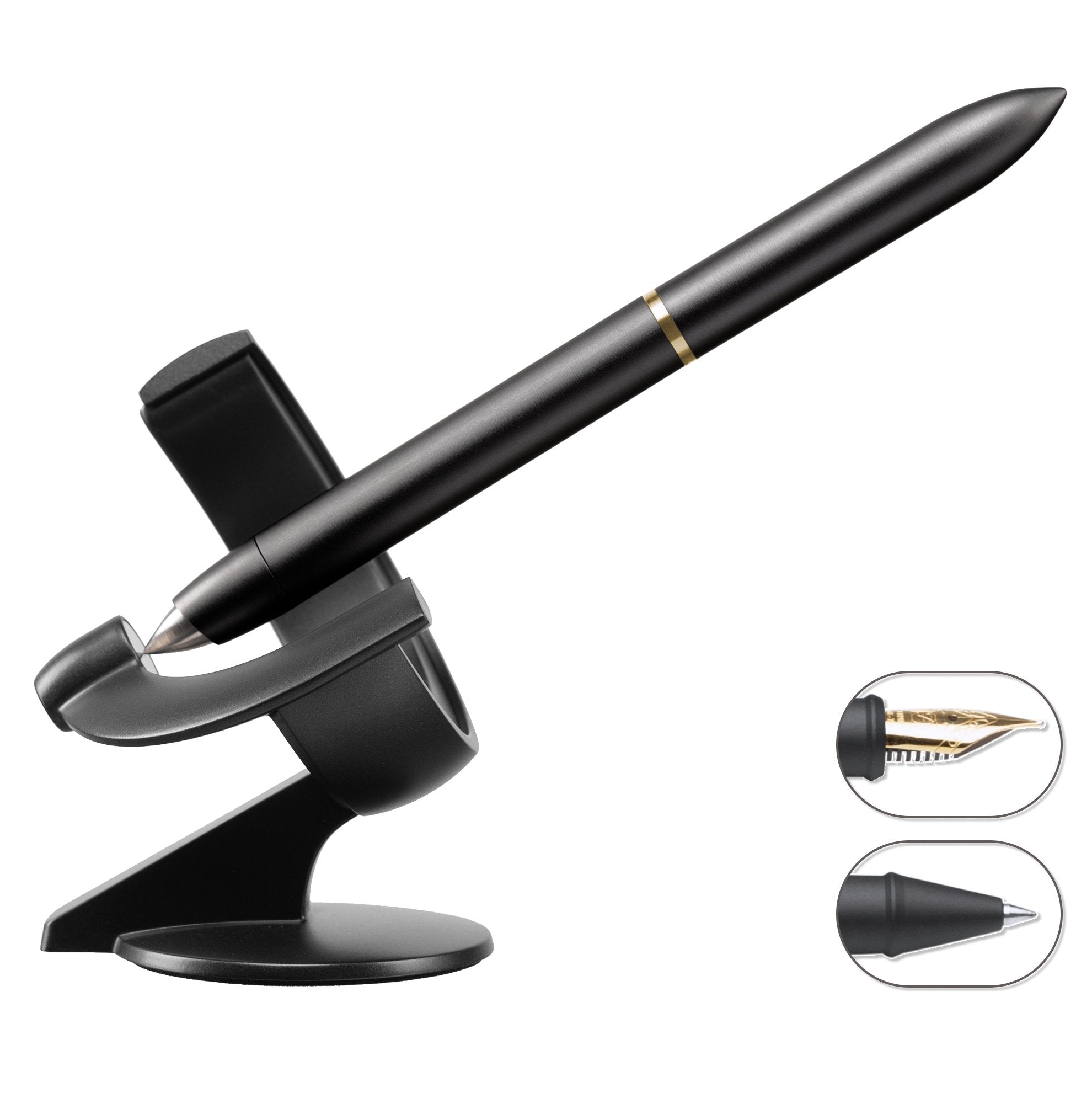 fountain and rollerball pen 2-in-1 hoverpen future deep black 18k#45031769604399